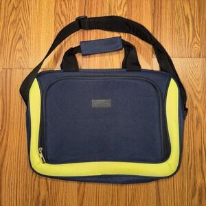 Chaps Blue Multi-pocketed Carrying Zippered Shoulder Case with Handles